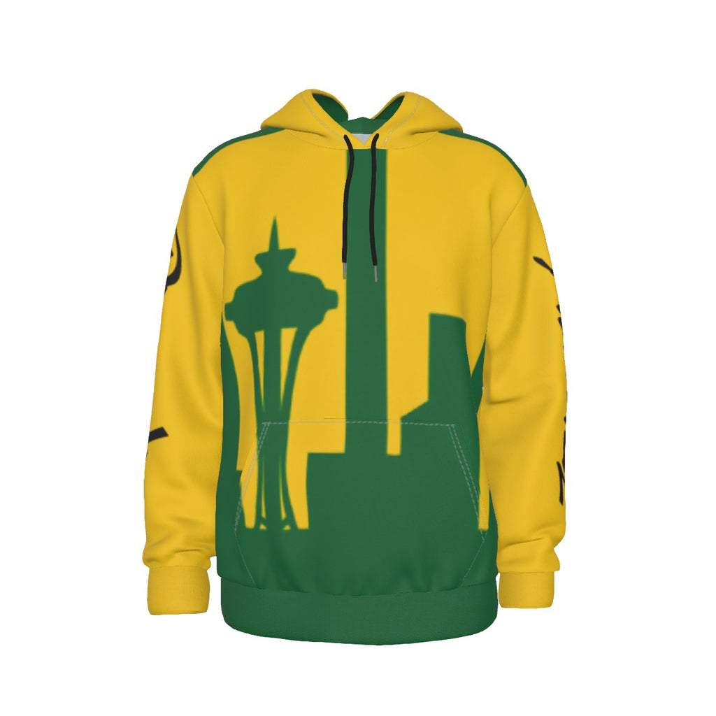 Diamondz Seattle Green Yellow Hoodie With Double-side Print Hood