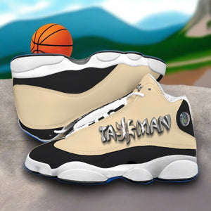 Taxxman Cream and Black Basketball Shoes With Thick Soles