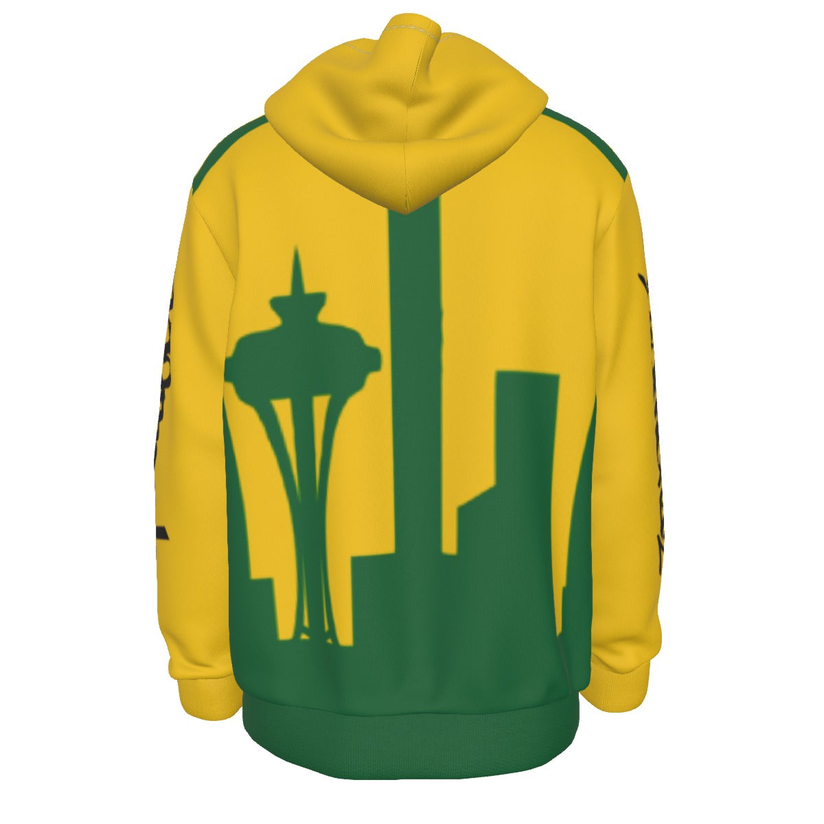 Diamondz Seattle Green Yellow Hoodie With Double-side Print Hood