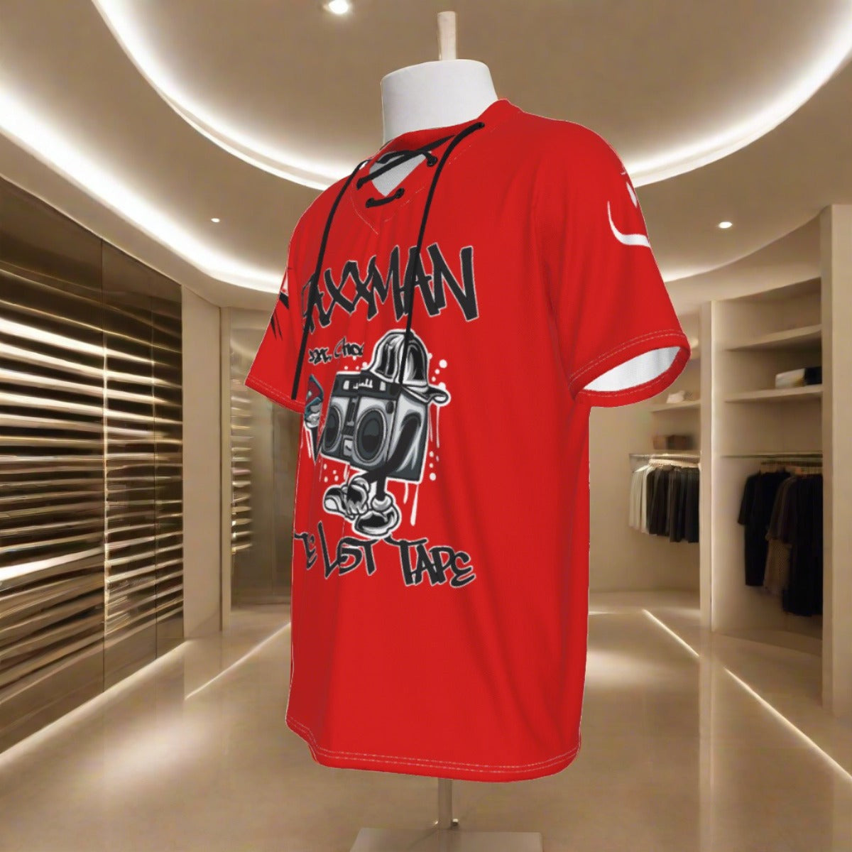 Taxxman Lost Tape T-shirt with Neckline Tie