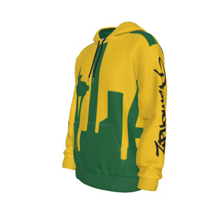 Diamondz Seattle Green Yellow Hoodie With Double-side Print Hood