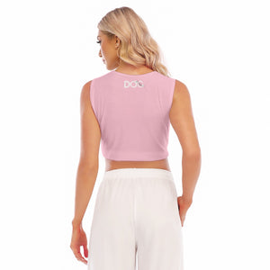 D.O.C. Pink Skull Women's Sleeveless Cropped Top