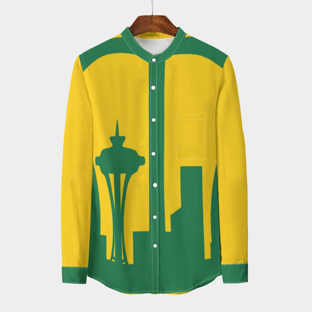 Seattle Stand Collar Shirt With Long Sleeve