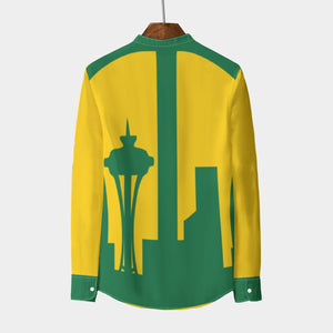 Seattle Stand Collar Shirt With Long Sleeve