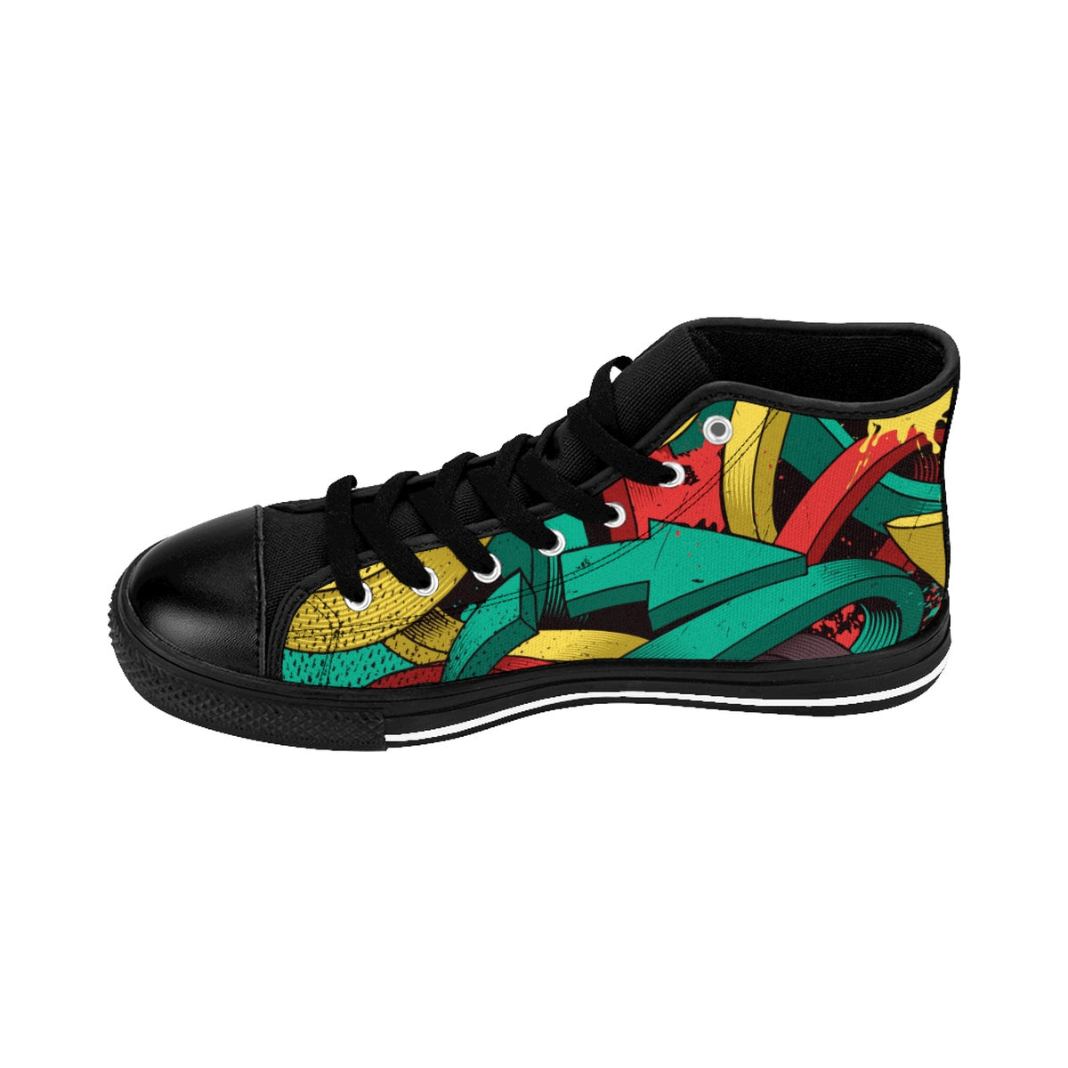 DiamondzOC Graffiti Arrows Designer Urban Men's High-top Sneakers