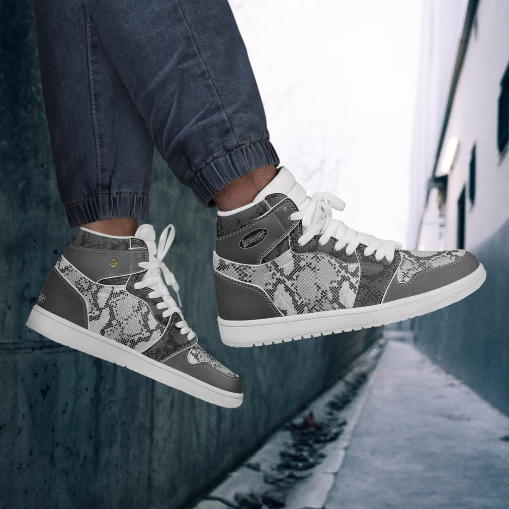 Renaissance Anacondas III High-Top Leather Sneakers - White