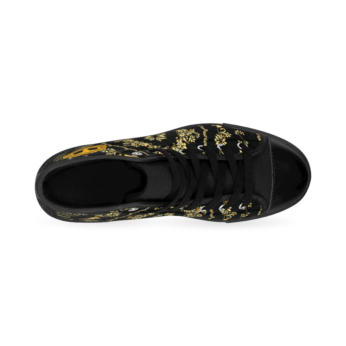 OFFICIAL 
HELL RAZAH MUSIC INC.  BLACK 'N GOLD  FORT KNOX HEAVENCOPTERS V.II MEN'S DESIGNER HIGH-TOP SNEAKERS HEAVEN RAZAH SEASONAL MERCH