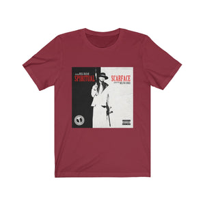 Spiritual Scarface Cover Art - Official HellRazah Music Inc. Unisex Jersey Short Sleeve Tee