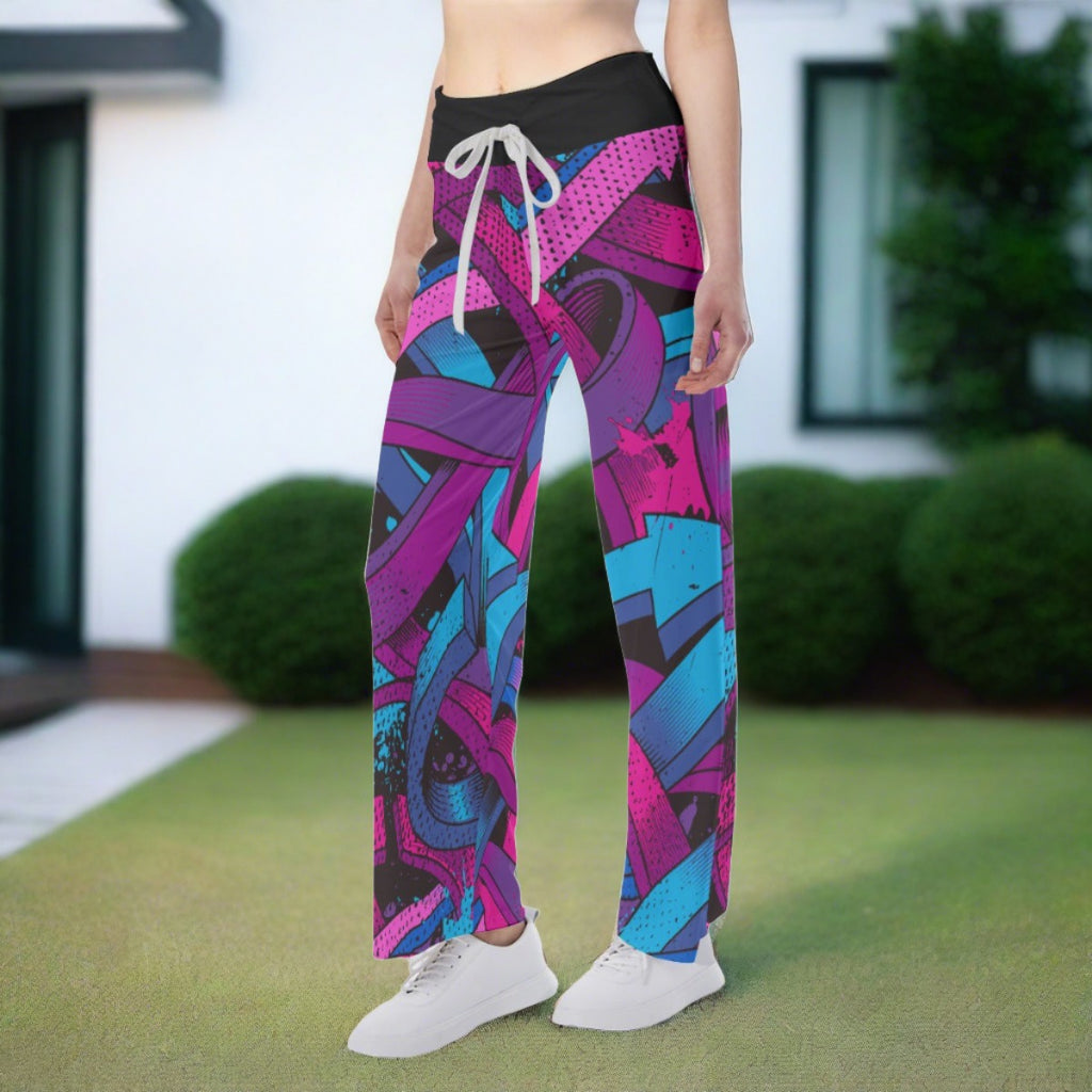 Graffiti Arrowz Women's High-waisted Straight-leg Trousers