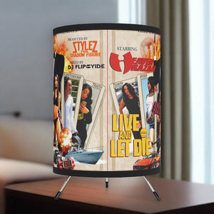 Limited Edition Live and Let Die Tripod Lamp with High-Res Printed Shade