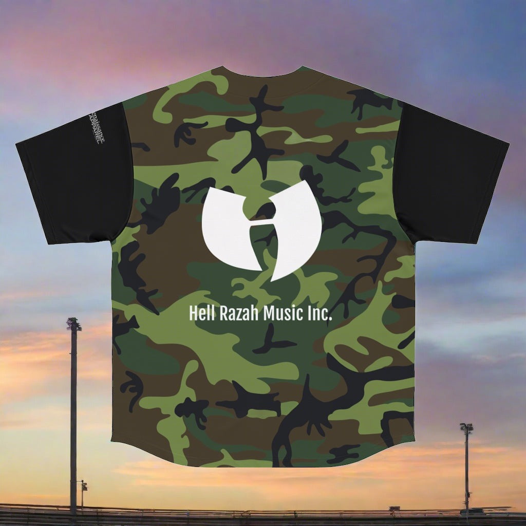 Operation Warfare Renaissance Apparel Men's Army Camo Baseball Jersey