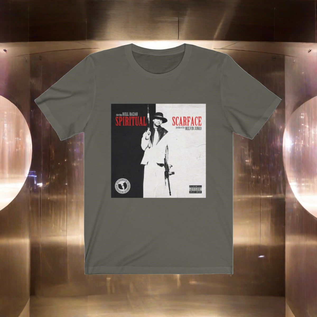 Spiritual Scarface Cover Art - Official HellRazah Music Inc. Unisex Jersey Short Sleeve Tee