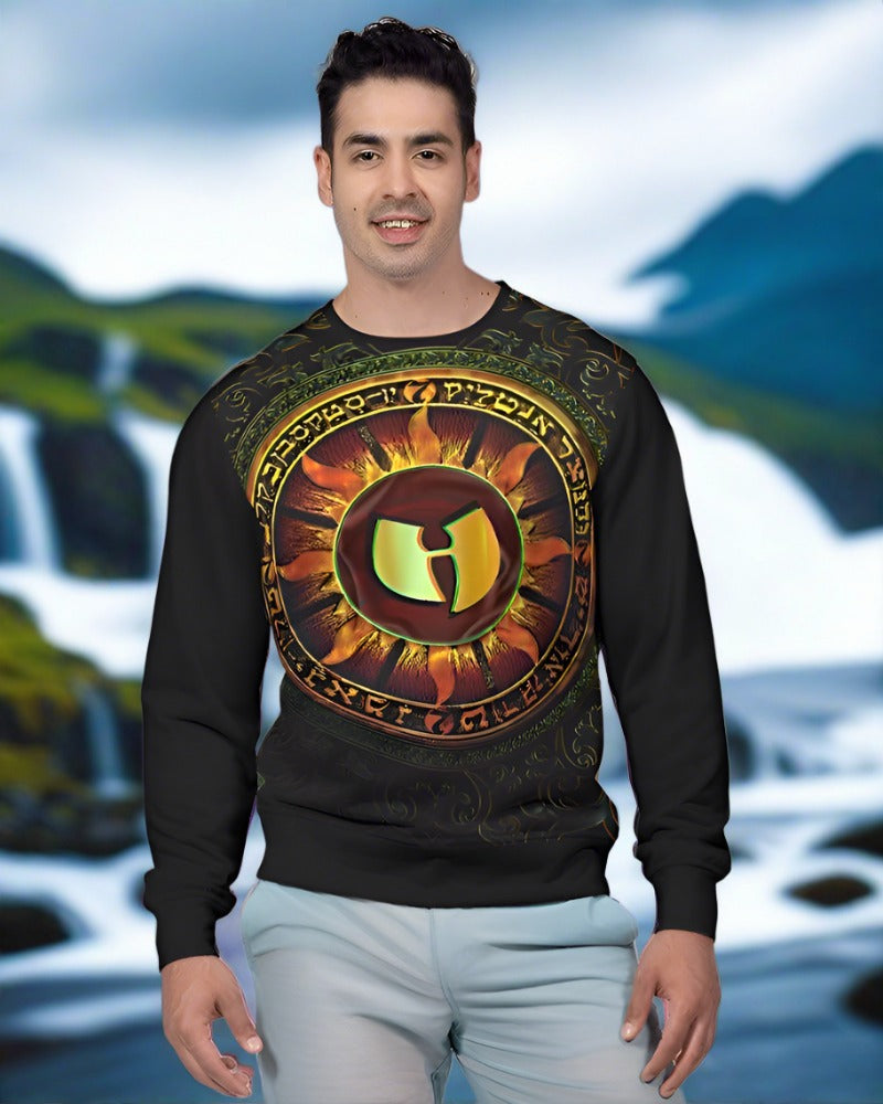 HellRazah Logo Men's Classic French Terry Crewneck Pullover