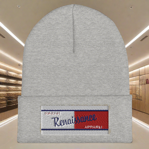 Razah Renaissance Apparel Red White Blue Embroidered Cuffed Beanie