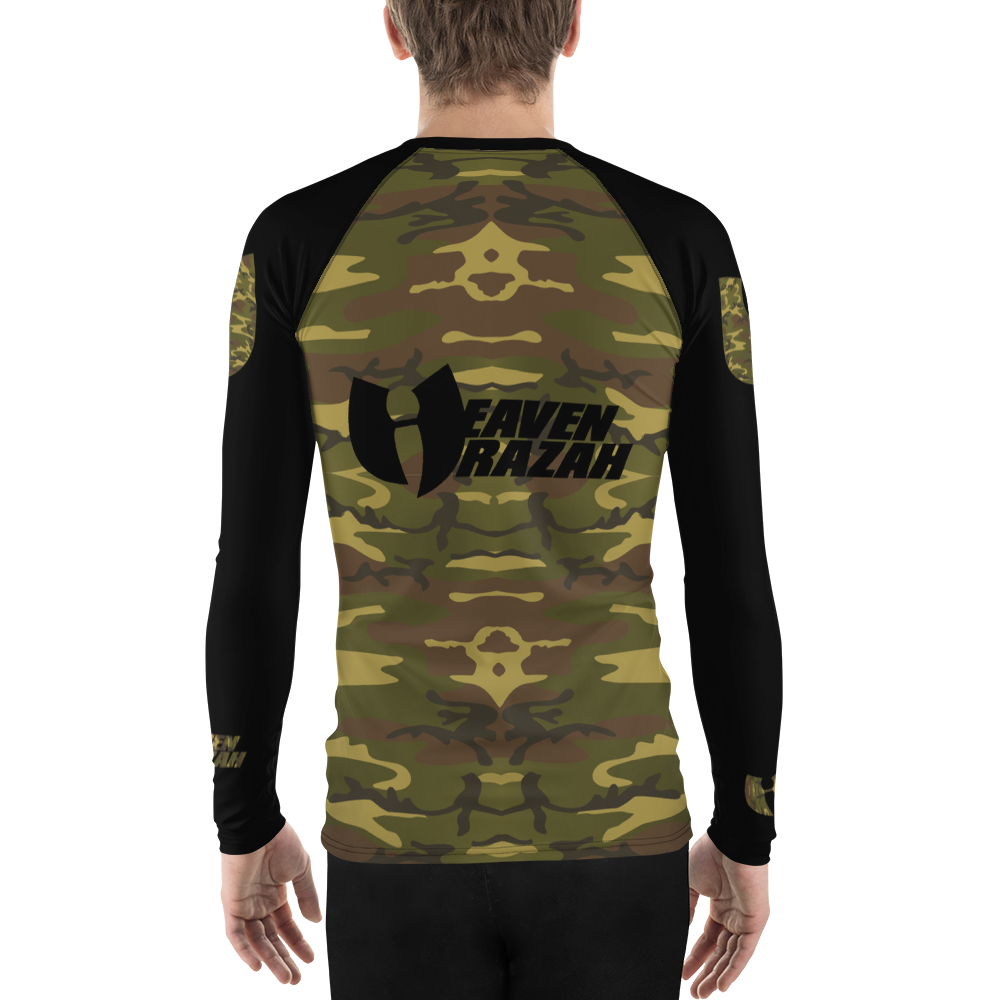 Official Hell Razah Music Inc Camo on Black Sublimated Athletic Men's Rash Guard