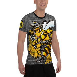 Official Heaven Razah Killer Bee Logo SU19 Release Sublimated Designer Men's Athletic T-shirt Hell Razah Music Inc Bee by Culture Freedom