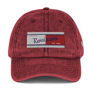 Razah Renaissance Apparel Red White Blue Embroidered Vintage Cotton Twill Cap