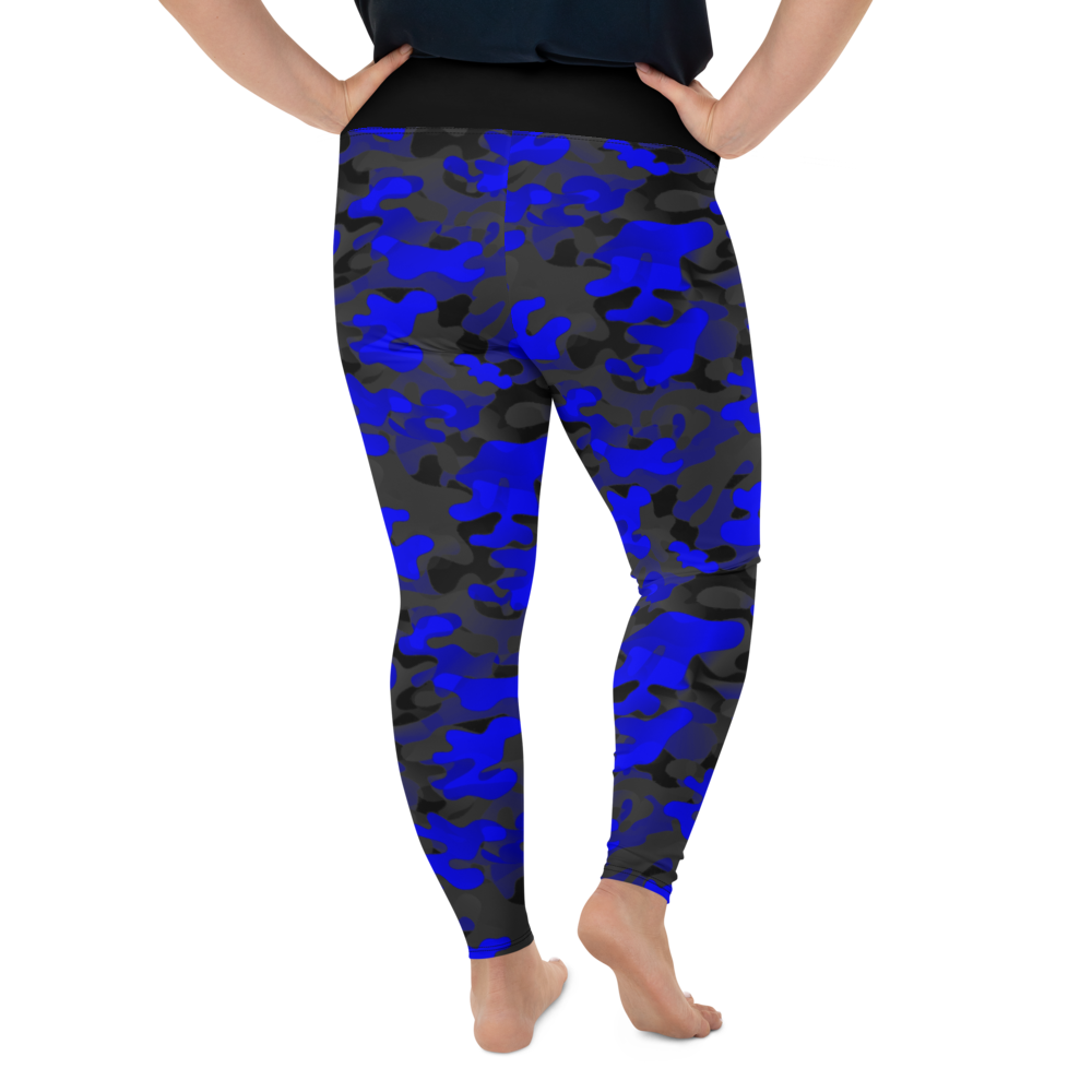 Renaissance Apparel Blue Camo Voluptuous Plus Size Leggings