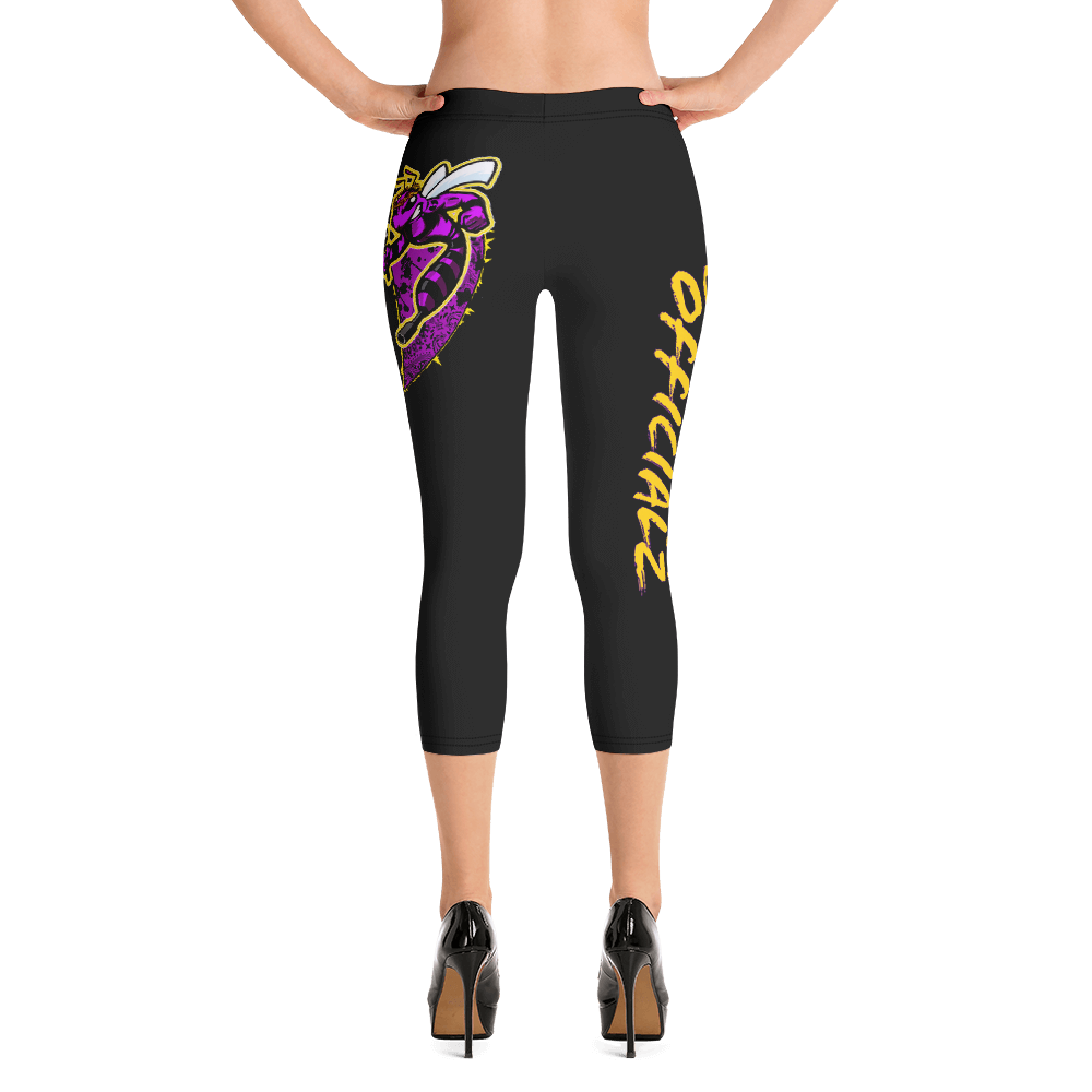 Ghetto Gov't Officialz Purple Bee Designer Capri Leggings