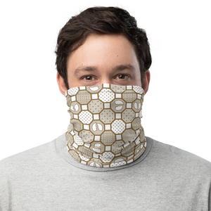 HRMI Cream Patterned Neck Gaiter - Face Shield Accessory